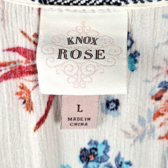 Knox Rose Dress Large Boho Spring Floral Prairie Peasant Maxi Gauzy Festival - Picture 2 of 6
